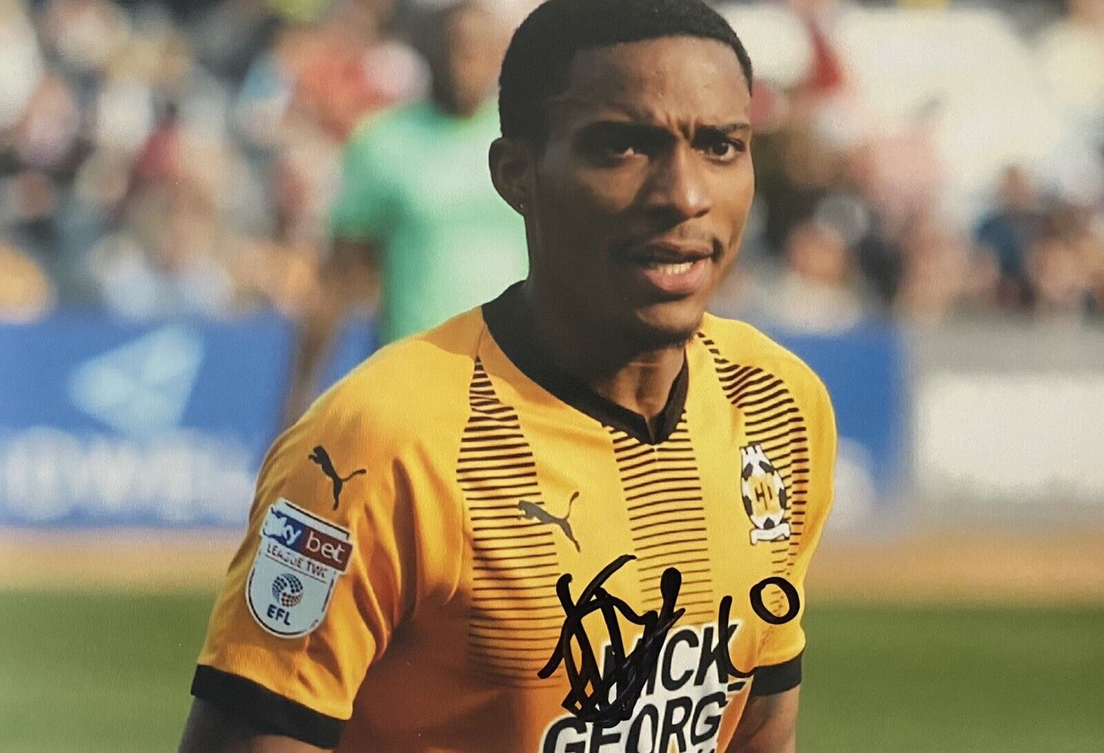 Jevani Brown Genuine Hand Signed Cambridge United 6X4 Photo Poster painting 2