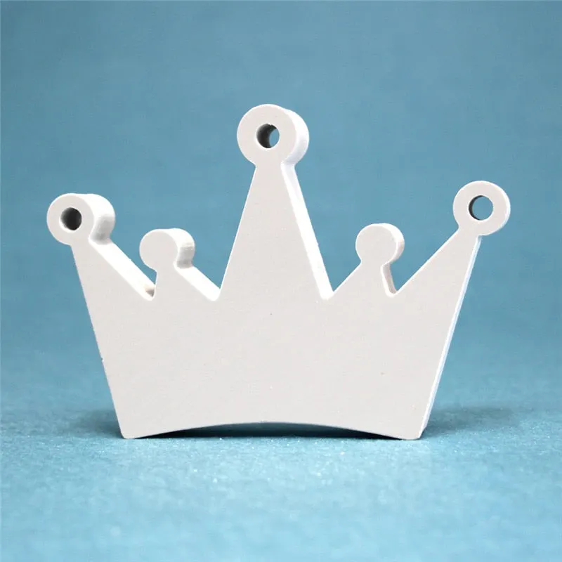 Thickness 12 MM White Wooden Letters English Alphabet Name Design Art Craft 3D Heart Crown Diamond ring for Wedding Home Decor