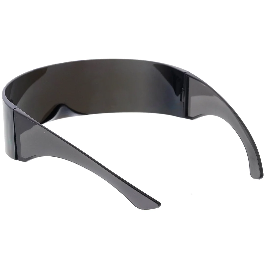Futuristic Wrap Around Monoblock Shield glasses