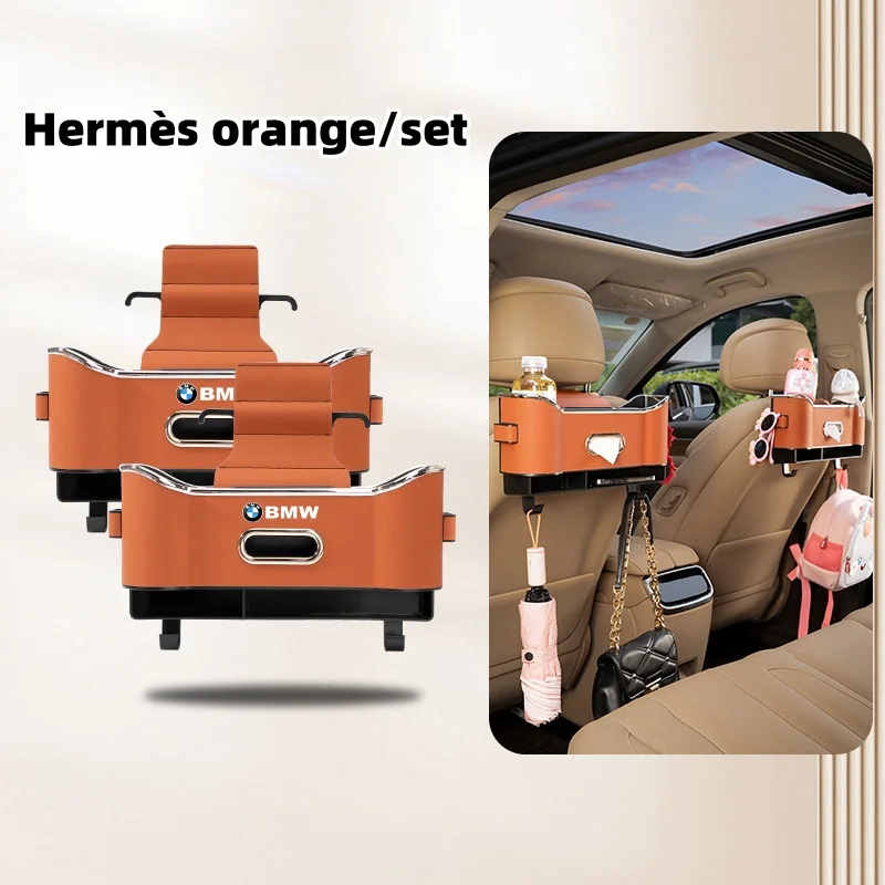 Car seat back multifunctional storage box