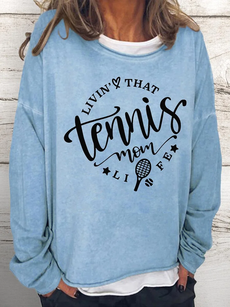 tennis Women Loose Sweatshirt-Annaletters