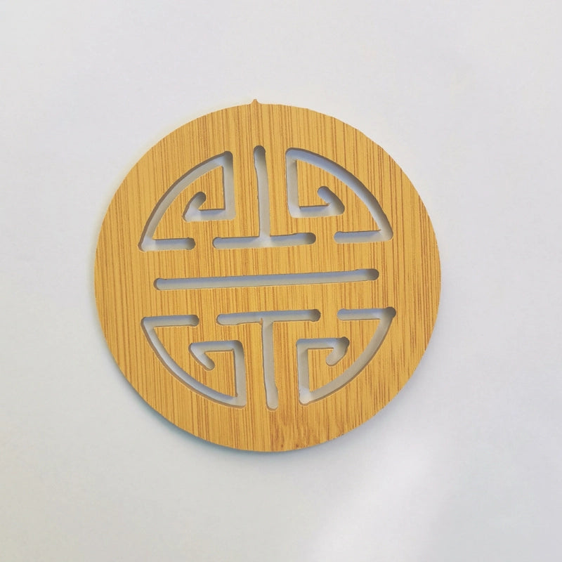 Home Wooden Cartoon Heat Insulation Mat Dining Table Mat Non-slip Pot Mat Creative Cute Cushion Tea Mat Bowl Mat Coaster