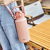 Large capacity 316 stainless steel outdoor sports thermos cup kettle double drinking straw travel kettle