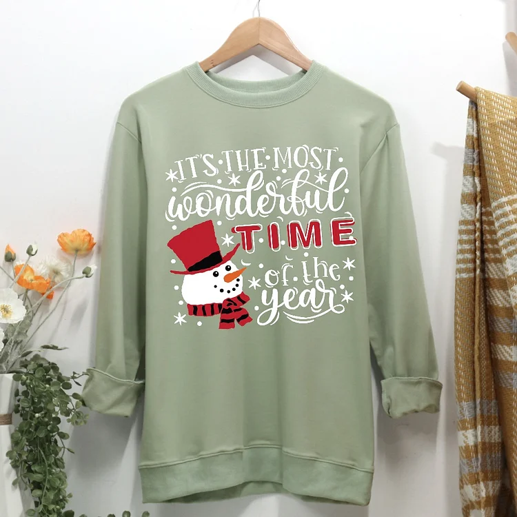 It s the Most Wonderful Time of the Year Women Casual Sweatshirt-Annaletters