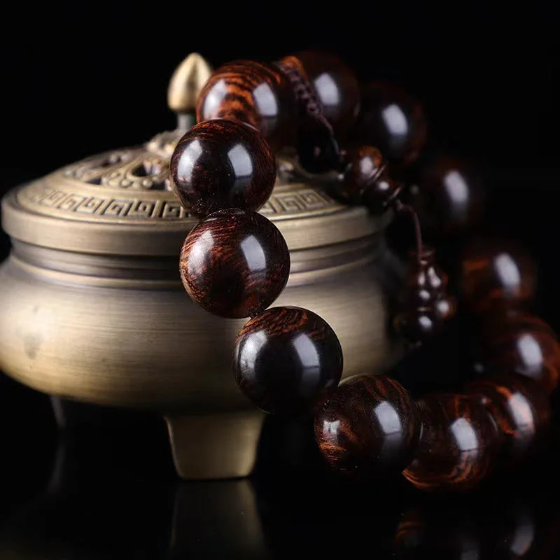 Hainan Huanghuali Groud High Oil High Density Buddha Bead Bracelet