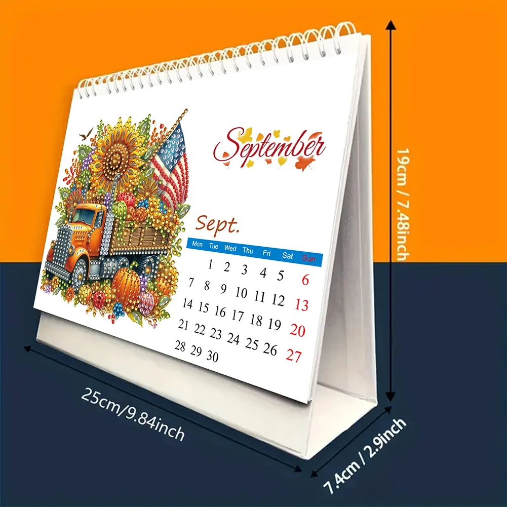 5D/DIY Calendar Crystal Painting Desk Calendars Kit Diamond Painting Calendar