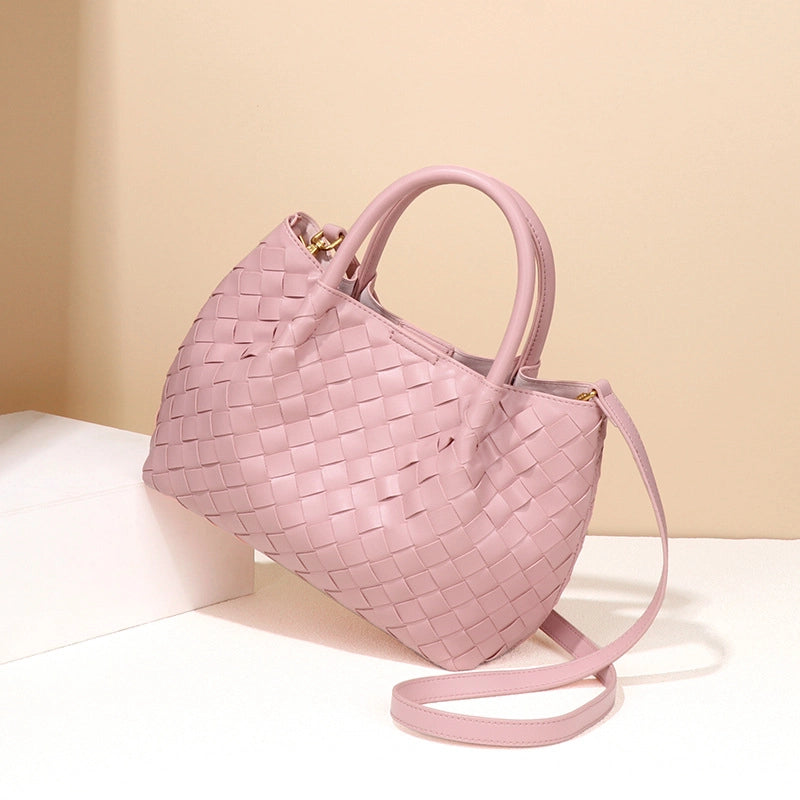 Women’s Medium Pu Leather Solid Color Streetwear Square Magnetic Buckle Handbag