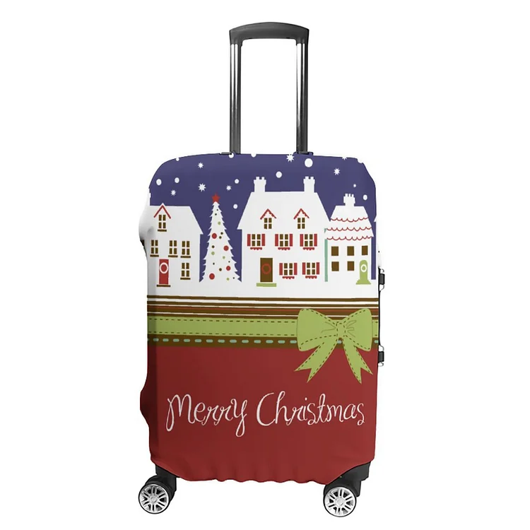 Luggage Case Cover Christmas, Snow, House  customized, personalized, gift