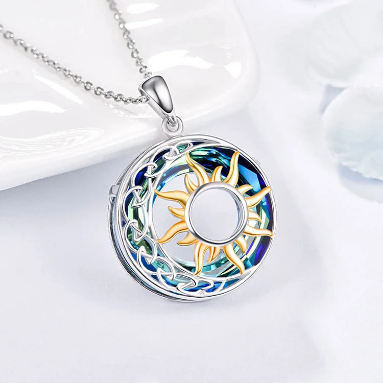 For Friend - S925 I'll Always be There for You Celtic Moon and Sun Necklace