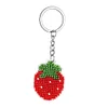 Bead Embroiderys - Strawberry Beaded Counted Cross Stitch Ornament Kit for Adults Beginners
