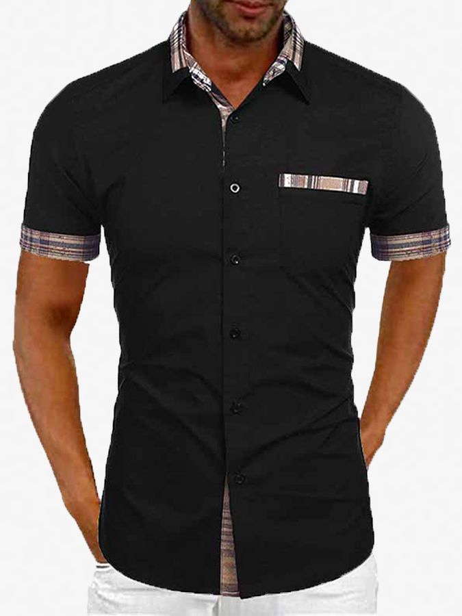 Mans Letter Cotton Linen Short Sleeve Shirts & Tops