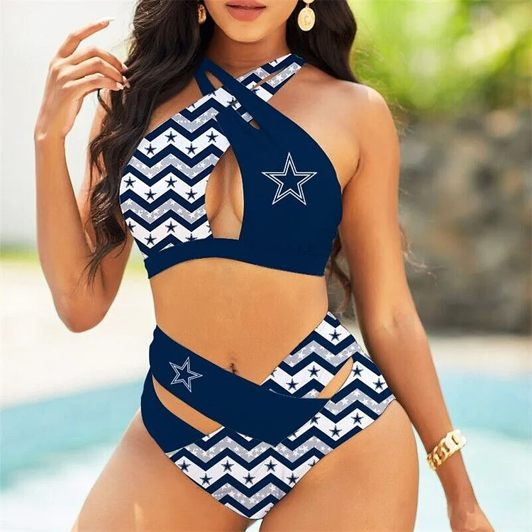 Dallas Cowboys
Limited Edition two Pieces Bikini Set Hollow Out Push Up Swimsuit