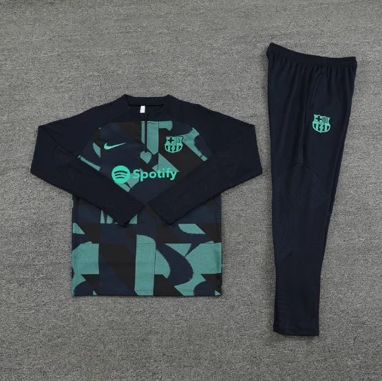 2023/2024 Barcelona Half-Pull Training Suit Jersey Set