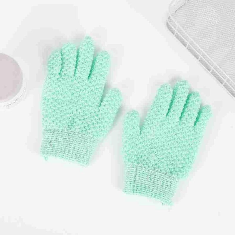 Minimalist Solid Color Nylon Bath Gloves
