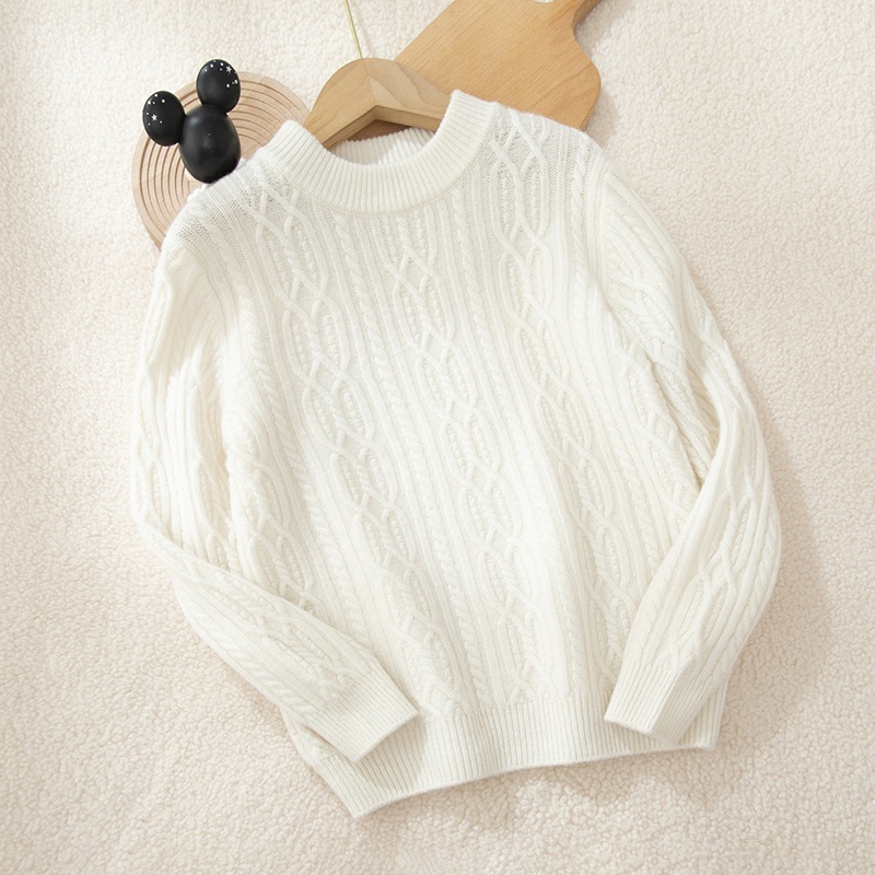 Plain Color Kids Cashmere Sweater REAL SILK LIFE