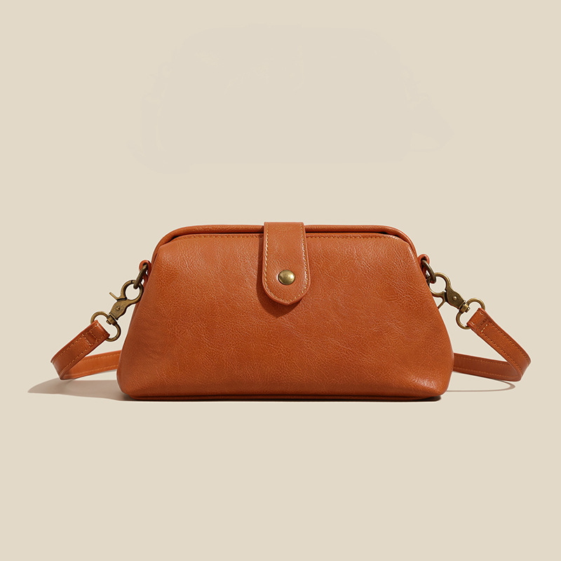 Merumote's Soft leather bag women's crossbody bag trendy high-end gold shell bags-MERUMOTE