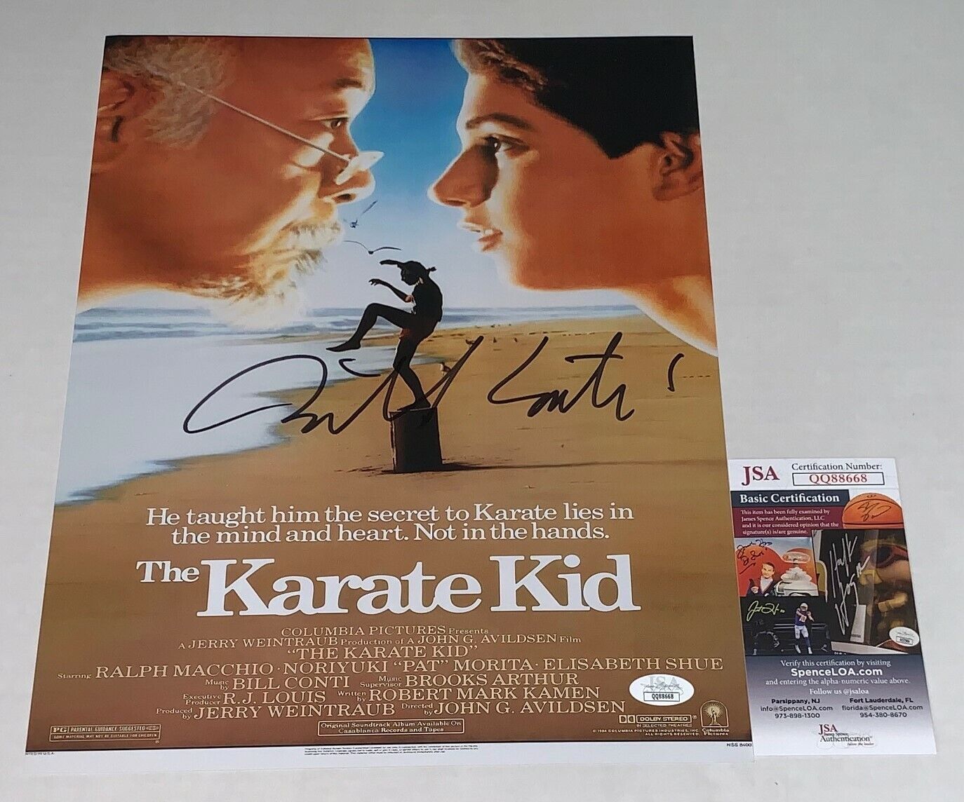 Bill Conti Composer signed The Karate Kid 11x14 Photo Poster painting autographed JSA Certified