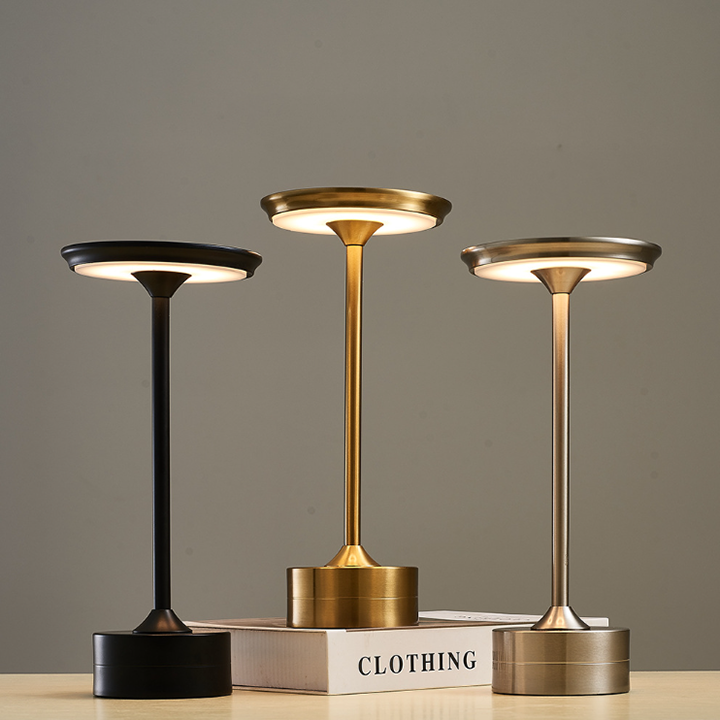 Metallic Cordless Table Lamp - Dimmable & Waterproof Portable LED Light - Appledas