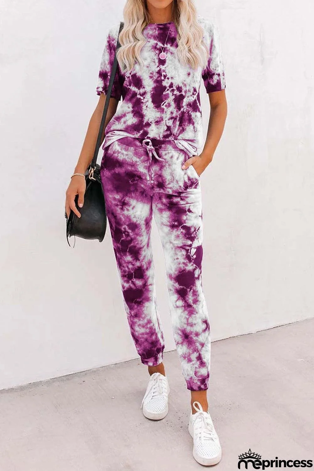 Tie-dye Tee and Sweatpants Sports Wear