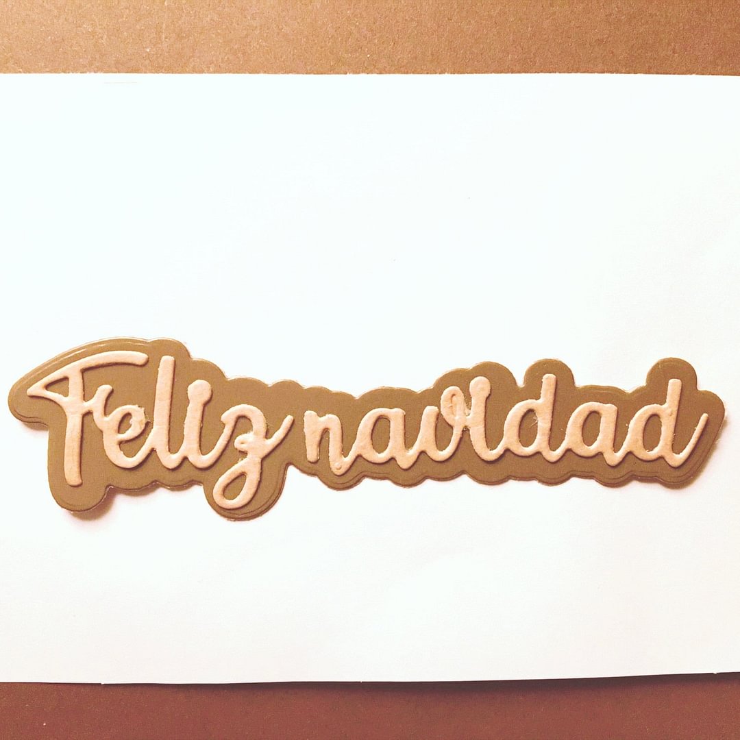 Words Feliz navidad Metal Cutting Die Scrapbooking Stencil for Scrapbooking Photo Album Decoration DIY Cards New 2021