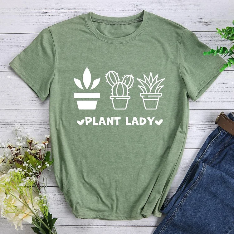 Plant Lady Round Neck T-shirt