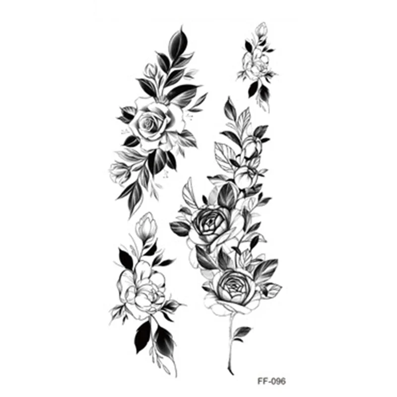 Large Body Art Arm Sleeves Snake Flower Temporary Tattoo Sticker Fast Rock Tattoo Women Waist Bracelet Fake Flash Tatoos Totem