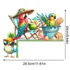 (US Local)Parrot Wooden Diamond Painting Door Topper Right Angle Sign for Party (Left)