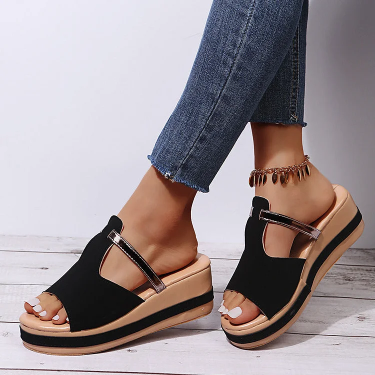 Summer casual wedge platform sandals slippers  Stunahome.com