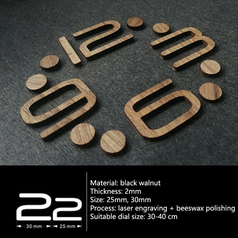 Solid Wood Wall Clock Parts Classic Wooden DIY Home Decor Clock Repair Accessories Clocks Numbers & Point Repair Essential Tools