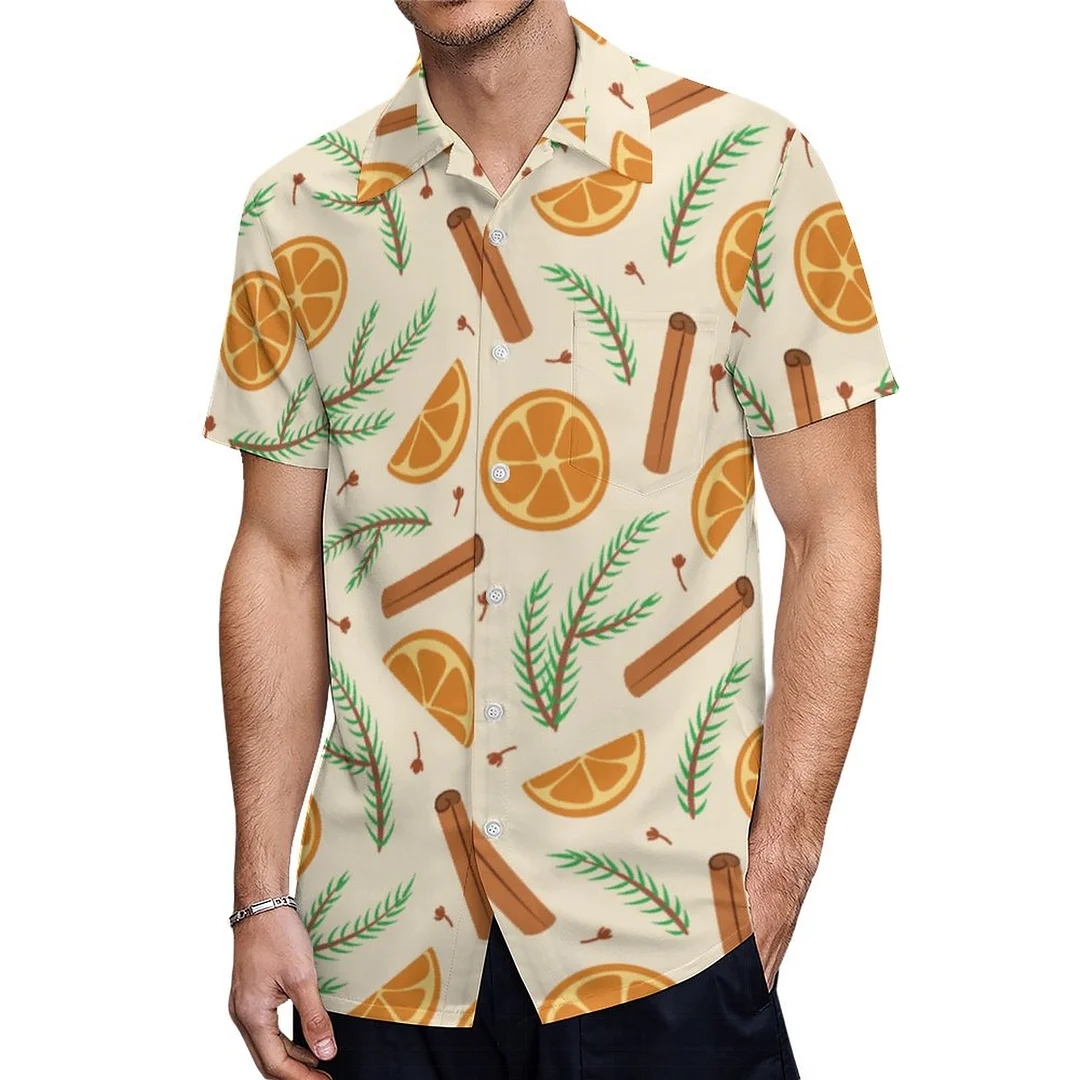 Cozy Holiday Christmas Mulled Wine Hawaiian Shirt Mens Button Down Plus Size Tropical Hawaii Beach Shirts
