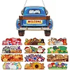 DIY Diamond Painting Truck Decor Wooden Welcome Sign with 12 Interchangeable Holiday Icons, Farmhouse Style Hanging Kit