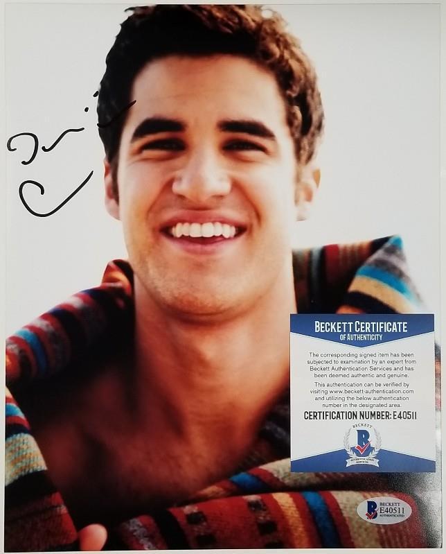 DARREN CRISS Signed 8x10 Photo Poster painting Glee American Crime Story Image16 Beckett BAS COA