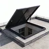 [US Local Warehouse] Roof Hatch Skylight Roof Caps Aluminum Frame Galvanized Sheet 80x80cm with Switch Type Handle Loft Ventilation Roof Access Hatch Cover Plate Rooftop Hatch Cover Plate for Wellhead Lid/Cellar Cover
