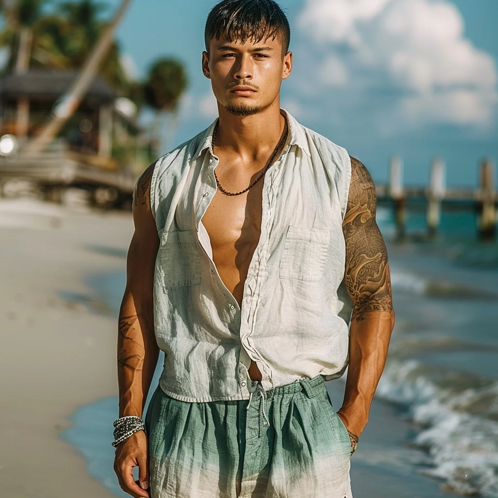 Casual Linen Vest-inspireuse