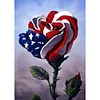 Diamond Painting -DIY Full Square Drill Flag Rose