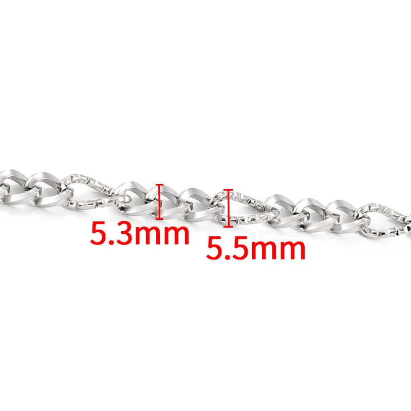 1 Piece 304 Stainless Steel 1m 5.5mm*1m Jewelry Accessories