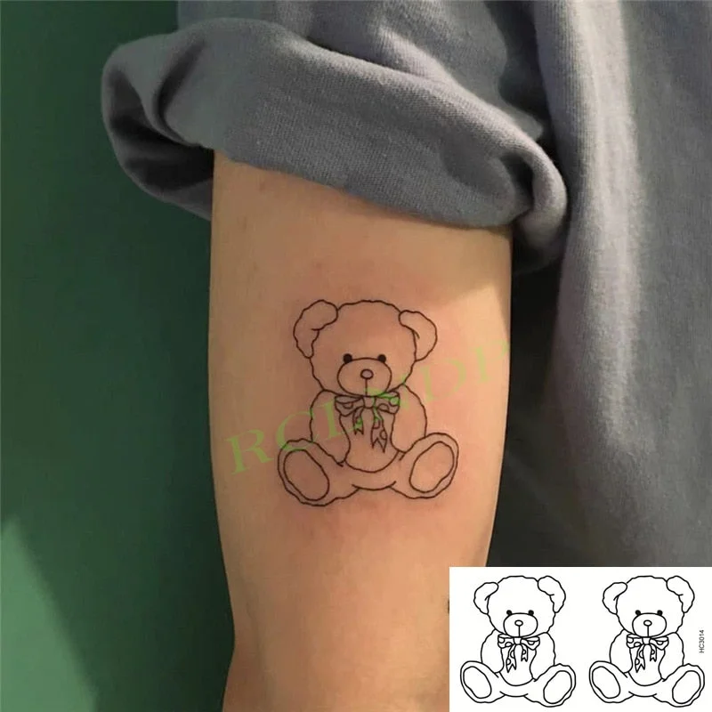 Waterproof Temporary Tattoo Sticker ins Angel wings Cupid bear Cartoons cute Body Art flash tatoo fake tatto Women Men