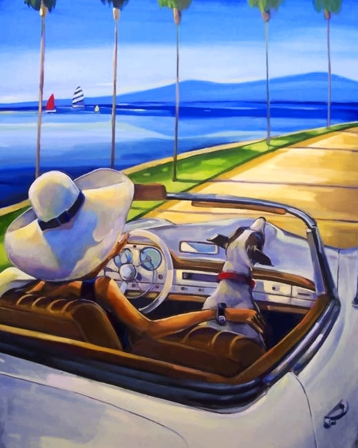 

Woman With Her Dog – Paint By Numbers - 40*50CM, 501 Original