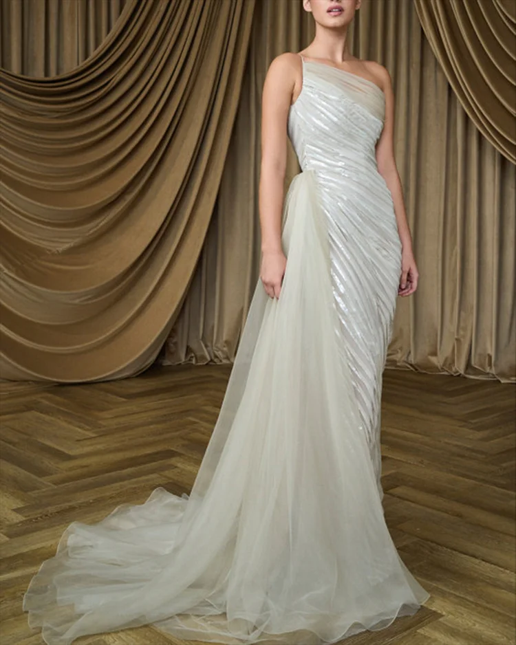 Women's Sleeveless Mesh White Dress