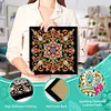 Schwarzes Gold, Mandala-Blumenornament, speziell geformte 5D-DIY-Teilbohrer, Diamanten, Punkte, Edelstein-Kunstsets mit Rahmen, Diamanten, Gem&auml;lde, Ed