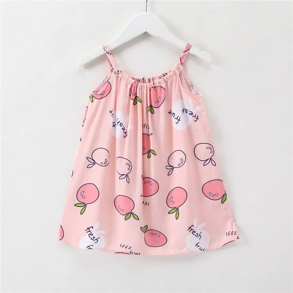 Baby Girls Dress Summer Kids Cute Sling Dresses Children's Clothes Toddler Girl Casual Sleeveless Princess Dress Infant Outfits