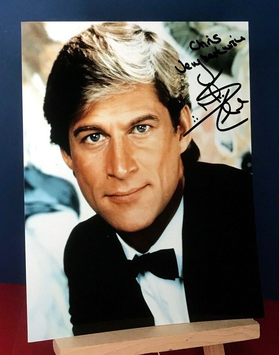 SIMON MacCORKINDALE Falcon Crest Genuine Authentic Signed 10x8 Photo Poster painting UACC COA