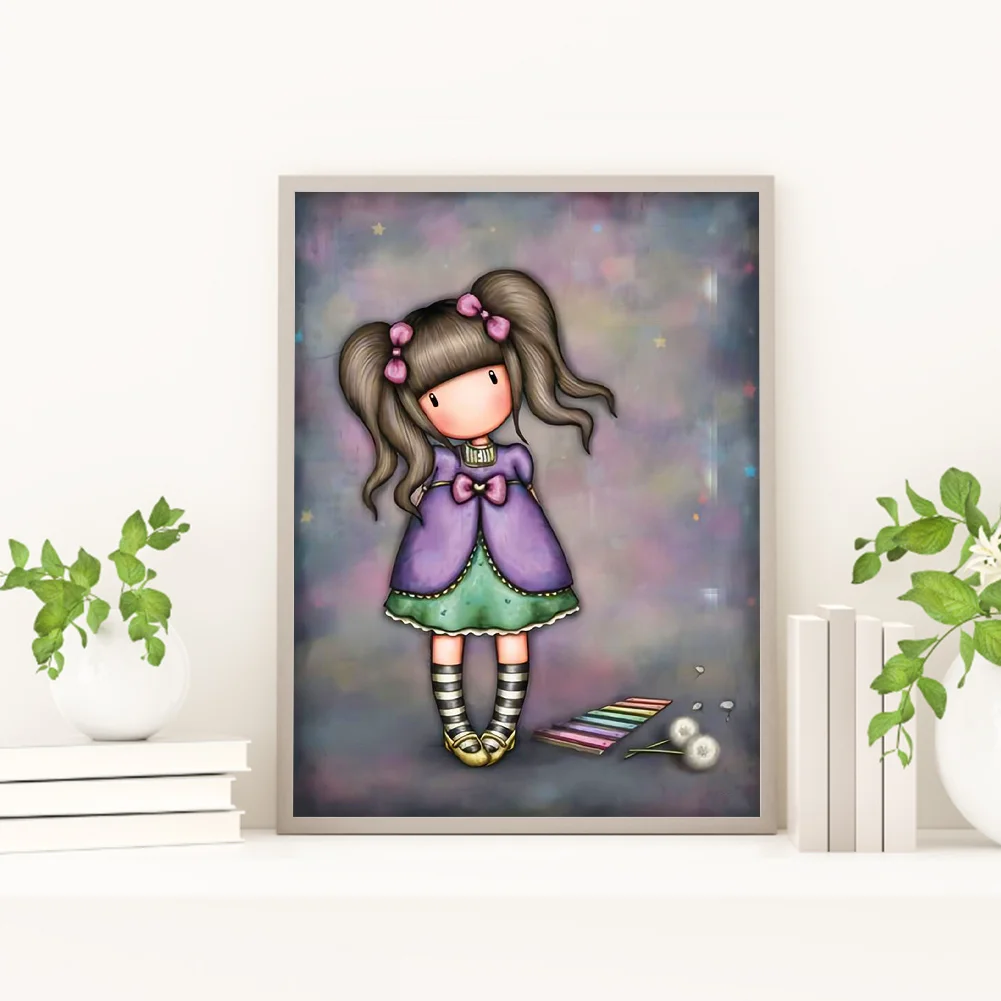 5D DIY Full Round Drill Diamond Painting Grace Doll Home Decoration (GS3058 )