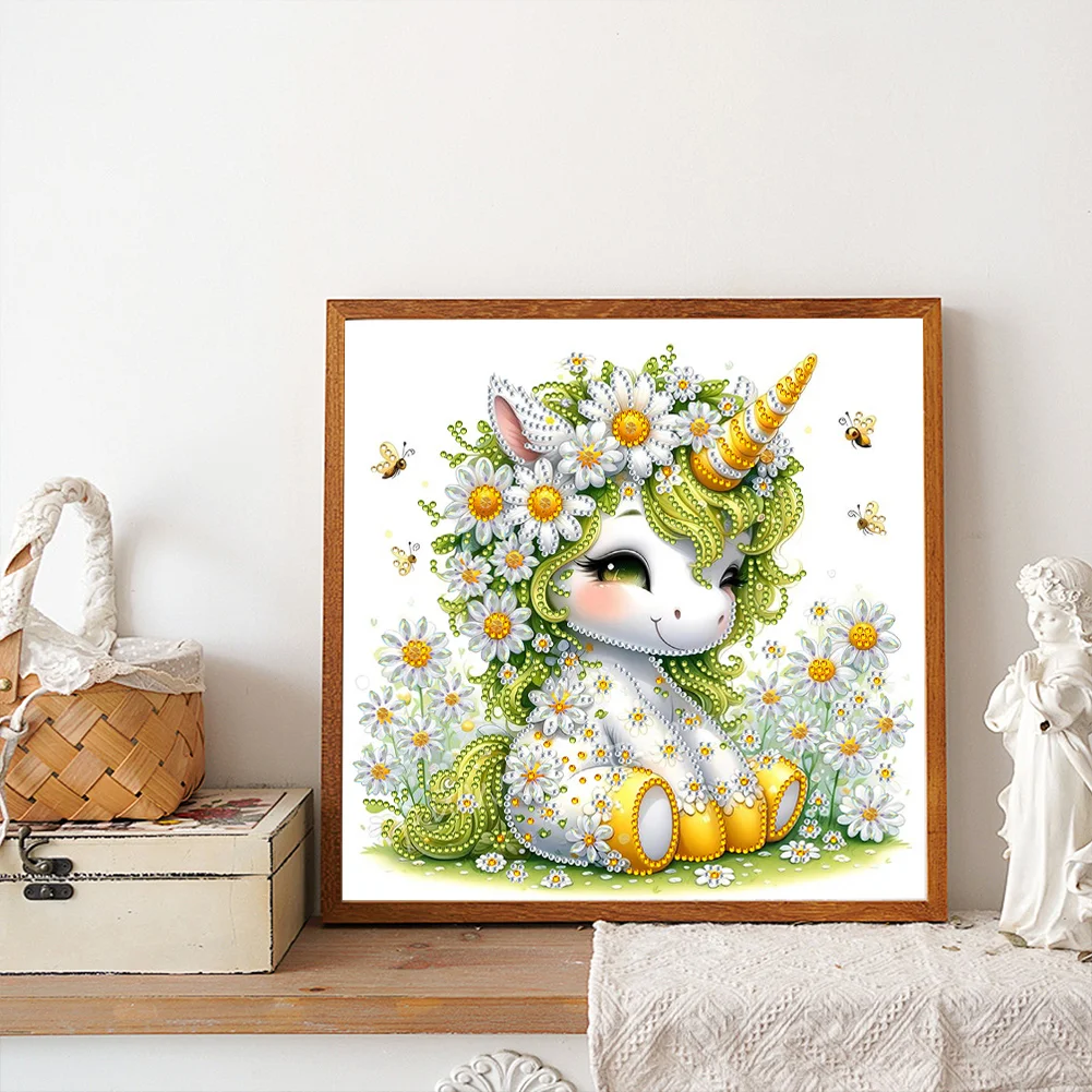 Diamond Painting - Partial Special Shaped Drill - Unicorn(Canvas|30*30cm)