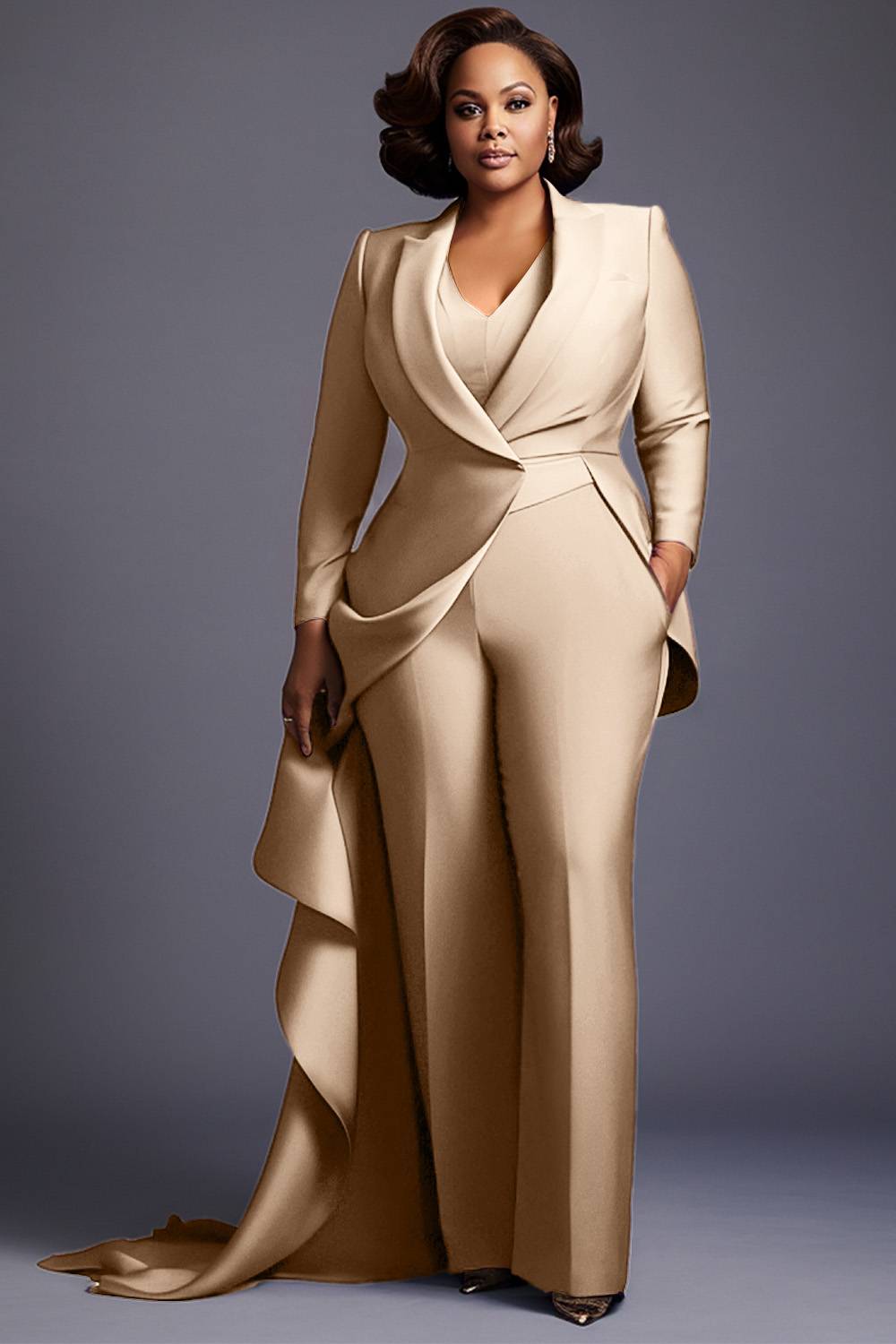 Xpluswear Design Plus Size Mother Of The Bride Elegant Purple