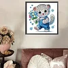 Flower Kitten - Crystal Rhinestone Diamond Painting