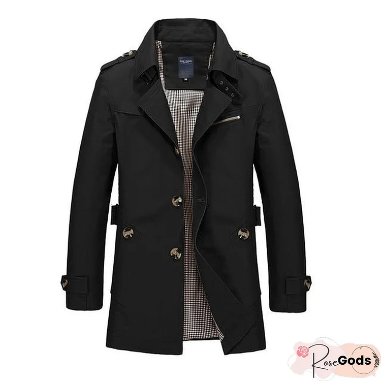 Long Leather Trench Coat Men New Men's Spring Casual Jacket Windbreaker Outerwear High Quality Fashion Long Coat