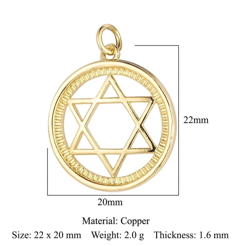 3 Pieces Copper Zircon 18K Gold Plated Sun Rainbow Star