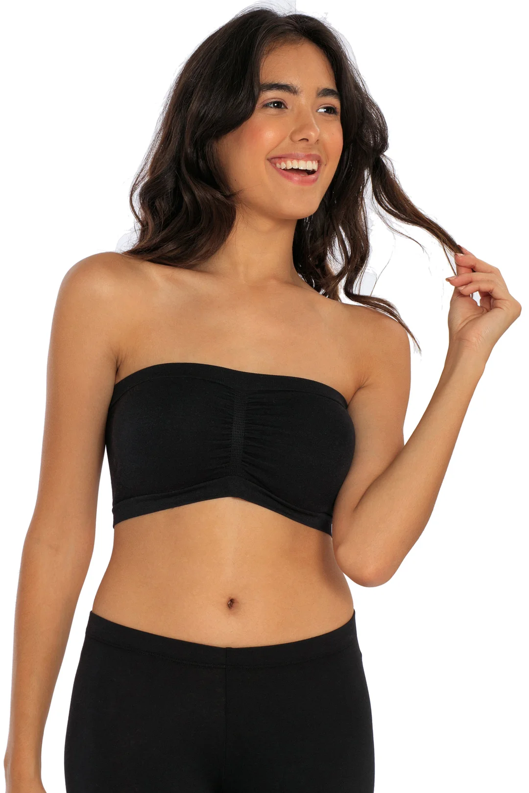 Bandeau Bra w/ Center Ruche