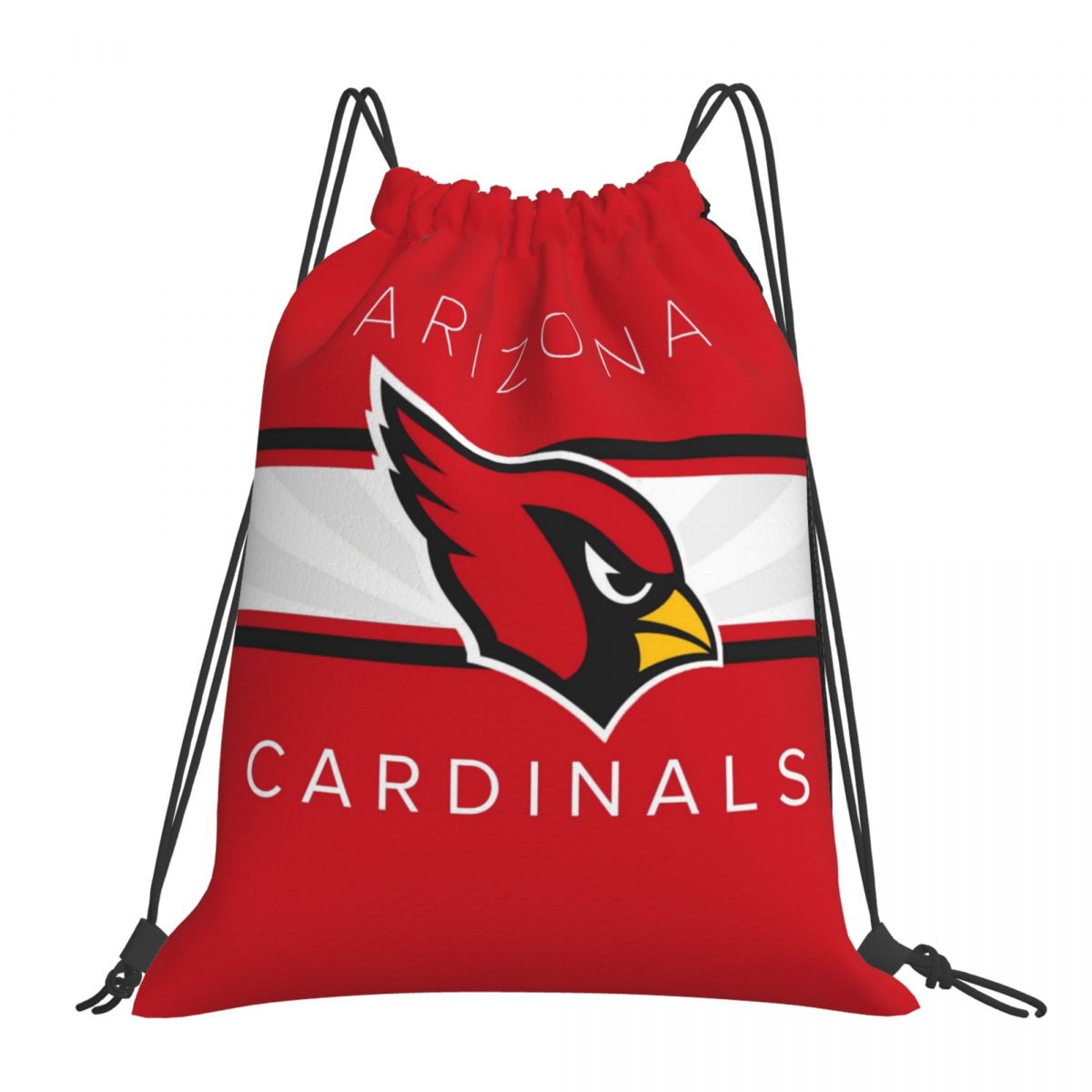 Arizona Cardinals Red Waterproof Adjustable Lightweight Gym Drawstring Bag